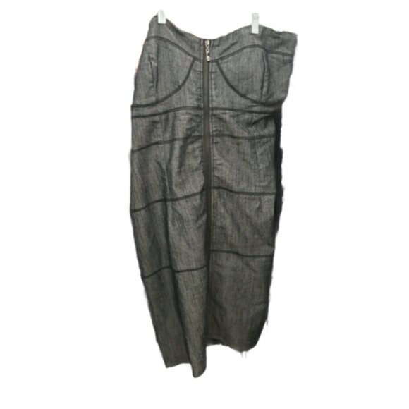 Addition Elle strapless sweetheart neckline denim jean dress plus - Picture 8 of 9